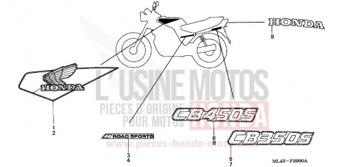 STRISCIA/MARCHIO (CB350SG/CB450SG) CB450SG di 1986